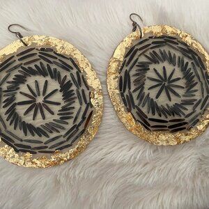 Mandala Miziweyaa "Manoomin" Gold Wild Rice Earrings